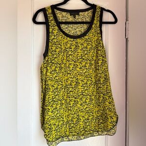 Rag & Bone Willow Tank Top Yellow Abstract Print Size M